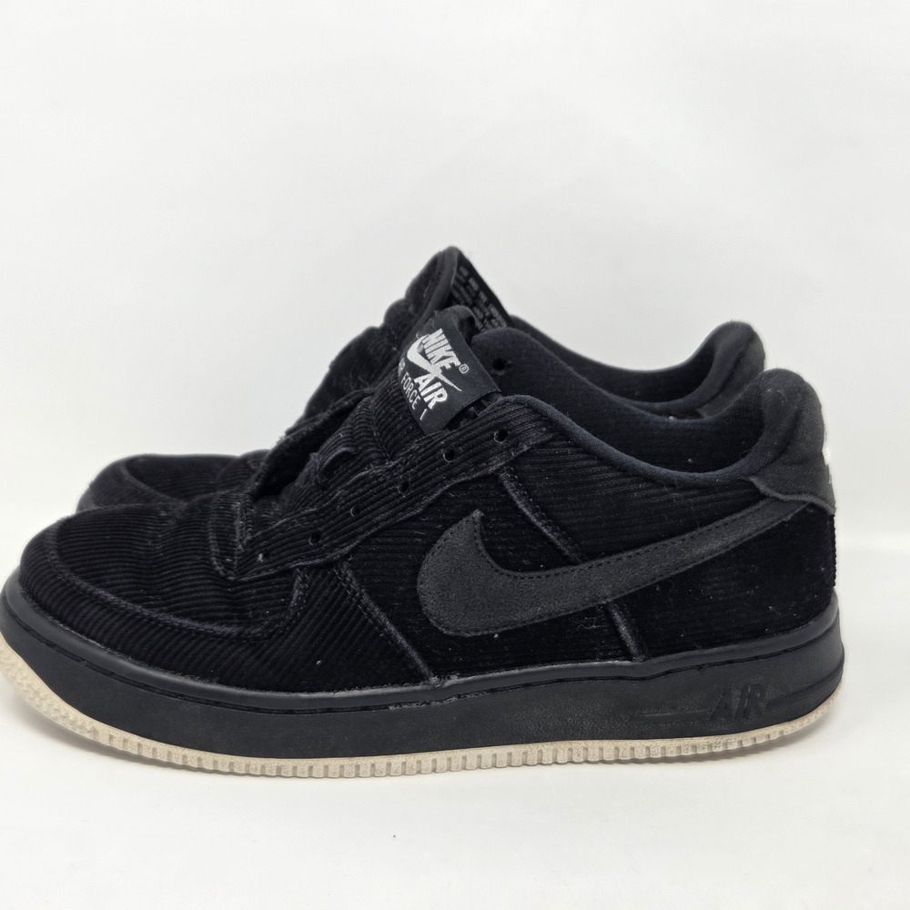 Nike Air Force 1 AF1 LV8 Black Corduroy Shoes Kid's Size 4Y (BV1233-001)